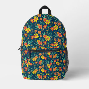 Floral Background Beautiful Design Printed Backpack