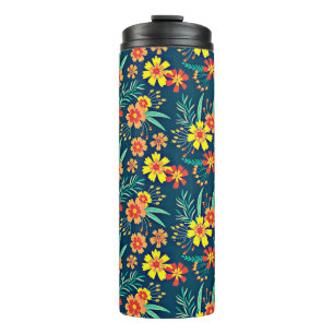 Floral Background Beautiful Design Thermal Tumbler