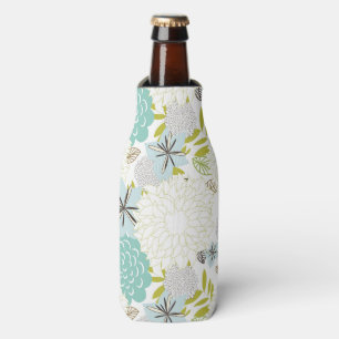 Floral background bottle cooler