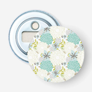Floral background bottle opener