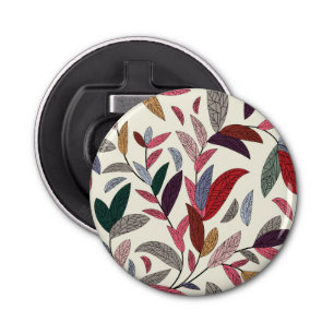 Floral background bottle opener