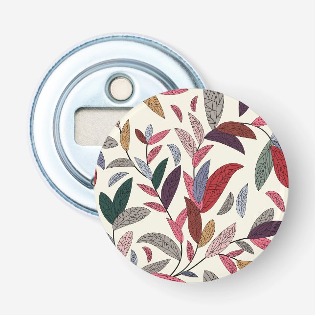 Floral background bottle opener (Front)
