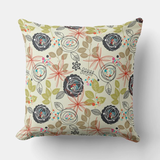 Floral background cushion (Front)