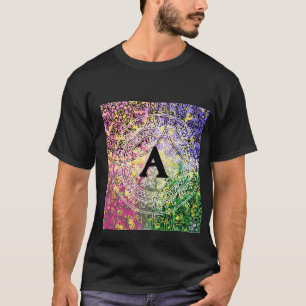 Floral background manda and A T-Shirt
