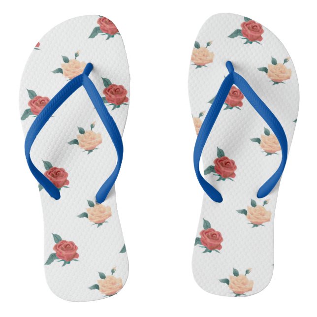 Floral background of roses jandals (Footbed)