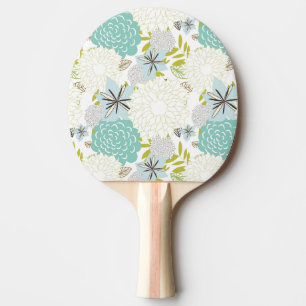 Floral background ping pong paddle