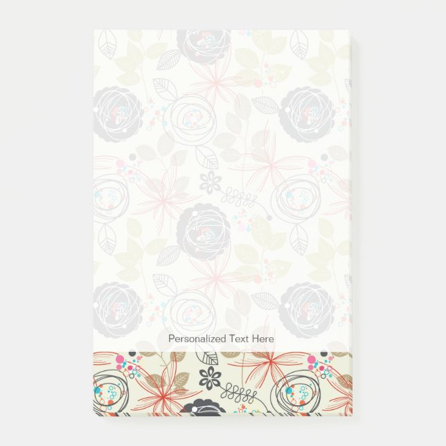 Floral background post-it notes (Front)