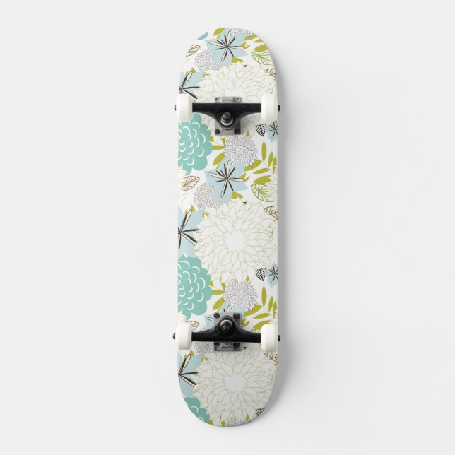 Floral background skateboard (Front)