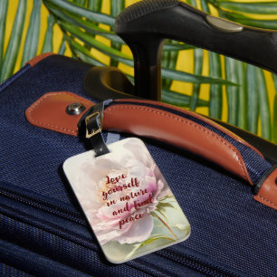 Floral background. Spring blossom Luggage Tag