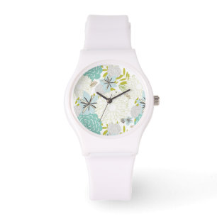 Floral background watch