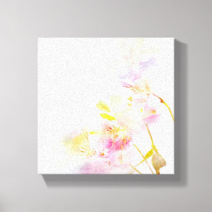 floral background with watercolor flowers canvas print