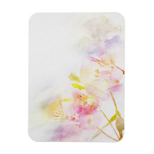 floral background with watercolor flowers magnet