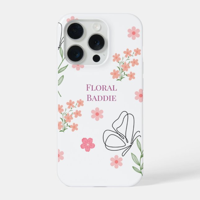 Floral Baddie iPhone Case (Back)