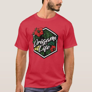 Floral Badge Origami Life T-Shirt