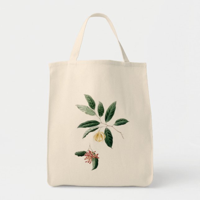 Floral Bag, red and yellow flower Tote Bag (Front)