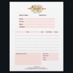 Floral Bakery Rolling Pin Patisserie Order Form Flyer<br><div class="desc">A simple modern order form design with a watercolor rolling pin illustration  pink and white roses and green leaves.
Easy to customise: use the template to add your name and contact.
Perfect professional look for your bakery services,  catering,  restaurant,  cake designer,  pastry chef,  personal chef and more.</div>