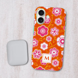 Floral Bandanna Print Monogram iPhone 16 Case