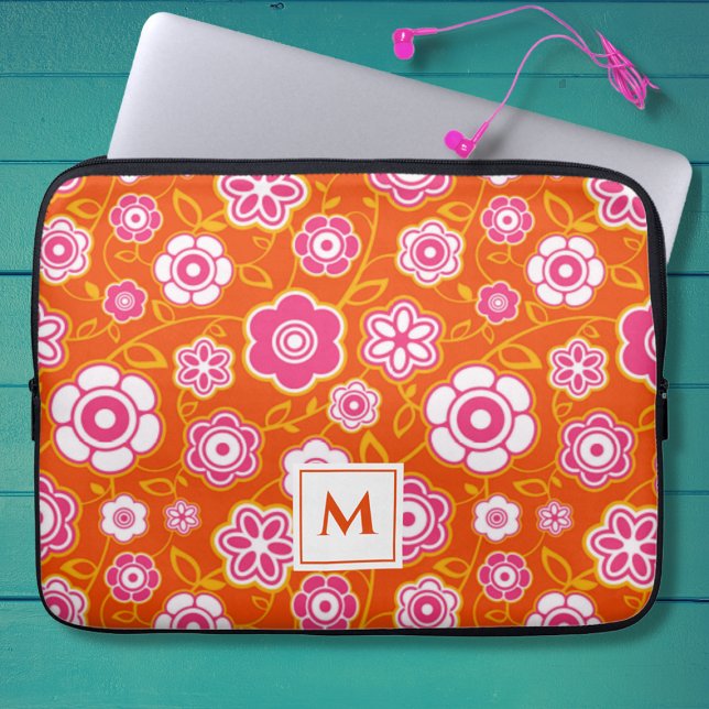 Floral Bandanna Print Monogram Laptop Sleeve (Creator Uploaded)
