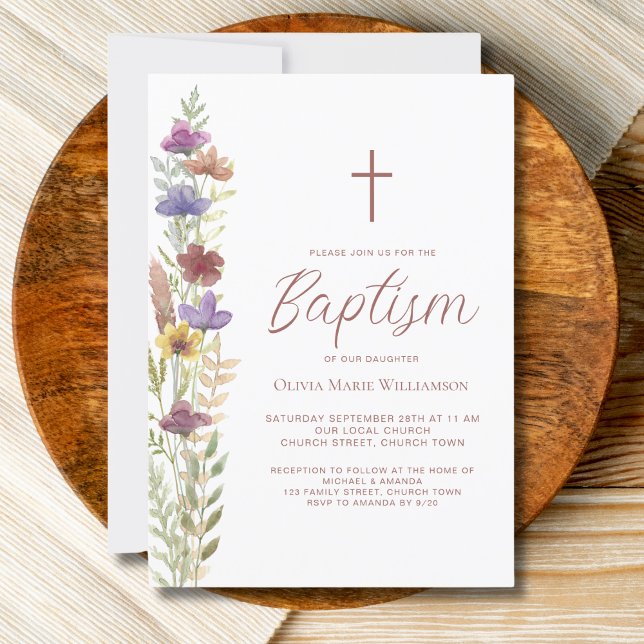 Floral Baptism Invitation (Creator Uploaded)