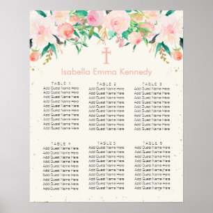 Floral Baptism Seating Chart