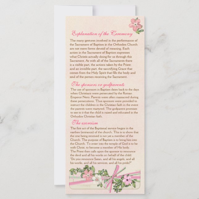 Floral Baptismal Program 2/5 (Front)