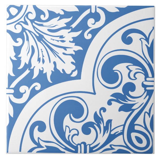 Floral Baroque Corner Tile (Front)
