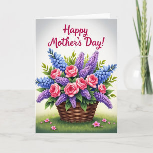 Floral Basket Celebration Card