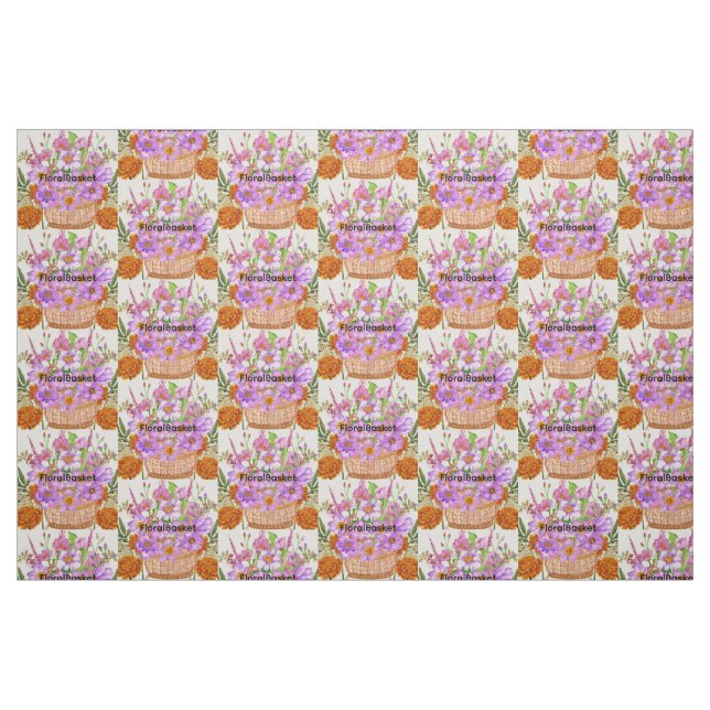 Floral Basket Fabric (Fat Quarter)