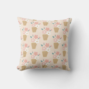 Floral Basket Pattern Cushion