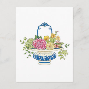 Floral Basket Postcard