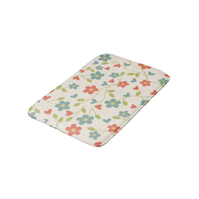Floral Bath Mat (Angled)