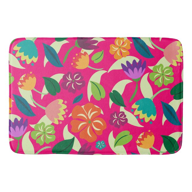 Floral  bath mat (Front)