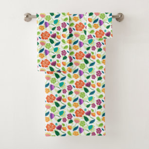 Floral  bath towel set