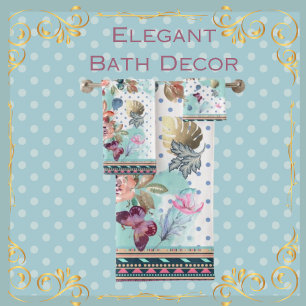 Floral Bath Towel Set