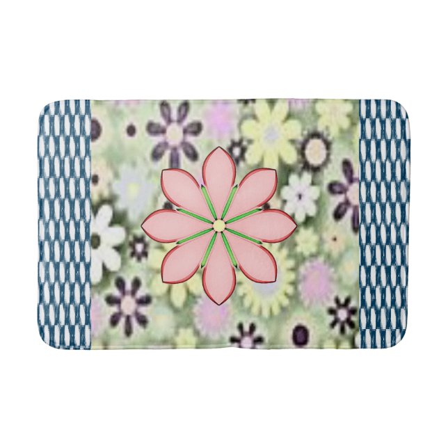 Floral Bathroom Bathmat (Front)