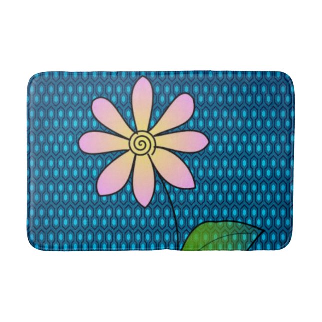 Floral Bathroom Bathmat (Front)