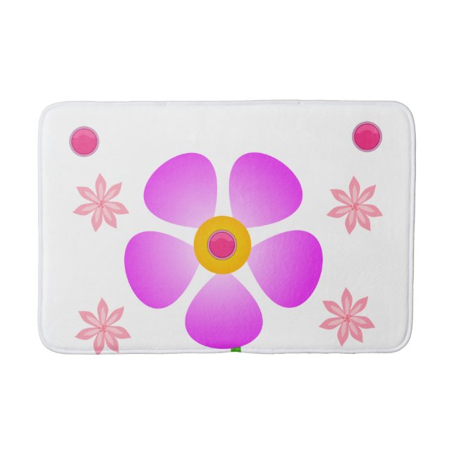 Floral Bathroom Bathmat (Front)