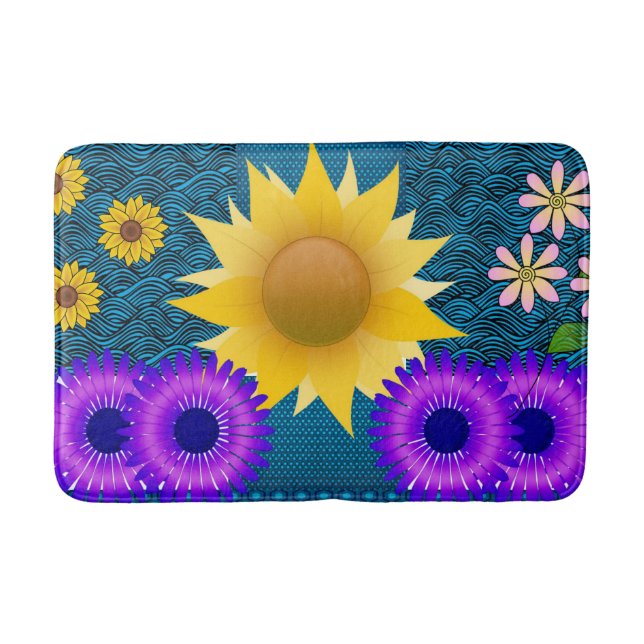 Floral Bathroom Bathmat (Front)