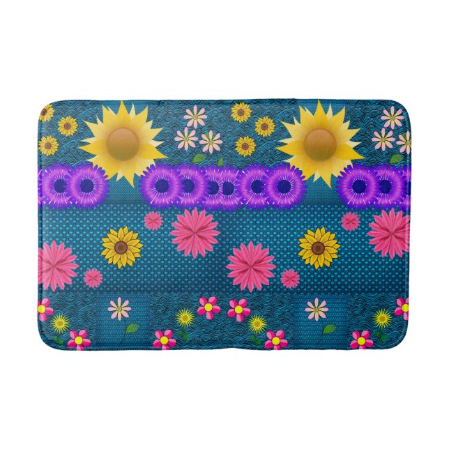 Floral Bathroom Bathmat (Front)