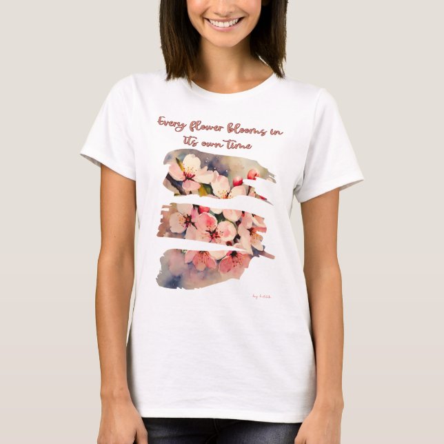floral beach, floral design, pastel flowers T-Shirt (Front)