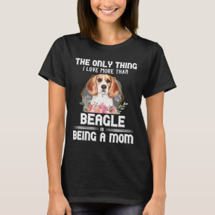Floral Beagle Puppy Owner Dog Parent Mummy Mother T-Shirt