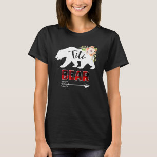 Floral Bear Matching Family Outfits  Titi Bear Mum T-Shirt
