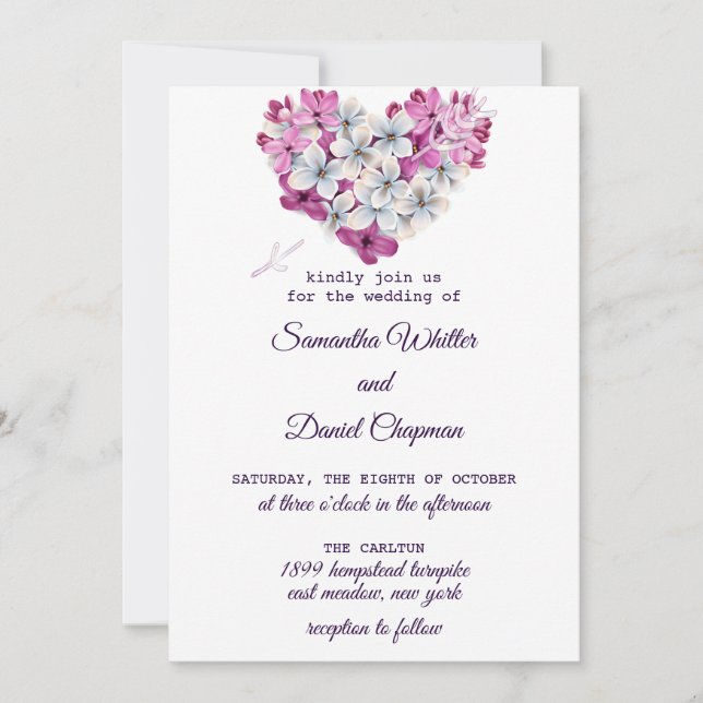 Floral Beautiful Wedding Invitation Card (Front)