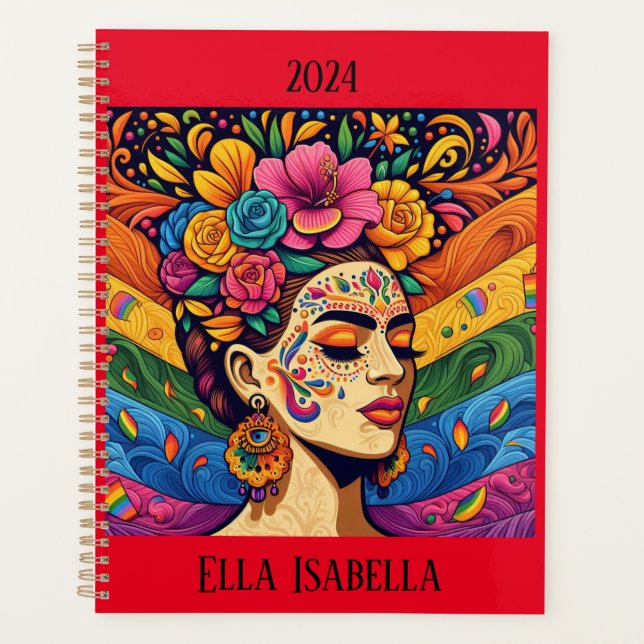 Floral Beautiful Woman Planner (Front)
