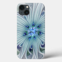 Floral Beauty Abstract Modern Blue Pastel Flower