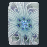 Floral Beauty Abstract Modern Blue Pastel Flower iPad Pro Cover<br><div class="desc">A modern and abstract Fantasy Flower,  Fractal Art.
Design for your cover for the new iPad 8th Generation and more.</div>