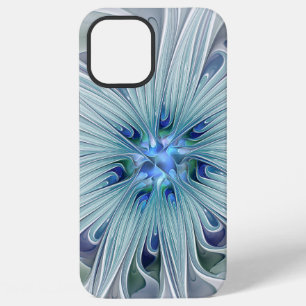 Floral Beauty Abstract Modern Blue Pastel Flower iPhone 12 Pro Max Case