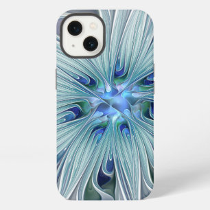 Floral Beauty Abstract Modern Blue Pastel Flower iPhone 13 Case