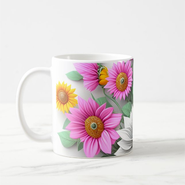 Floral beauty coffee  mug (Left)