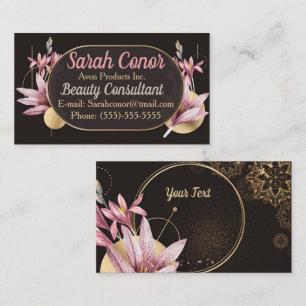 Floral Beauty Consultant Business Card